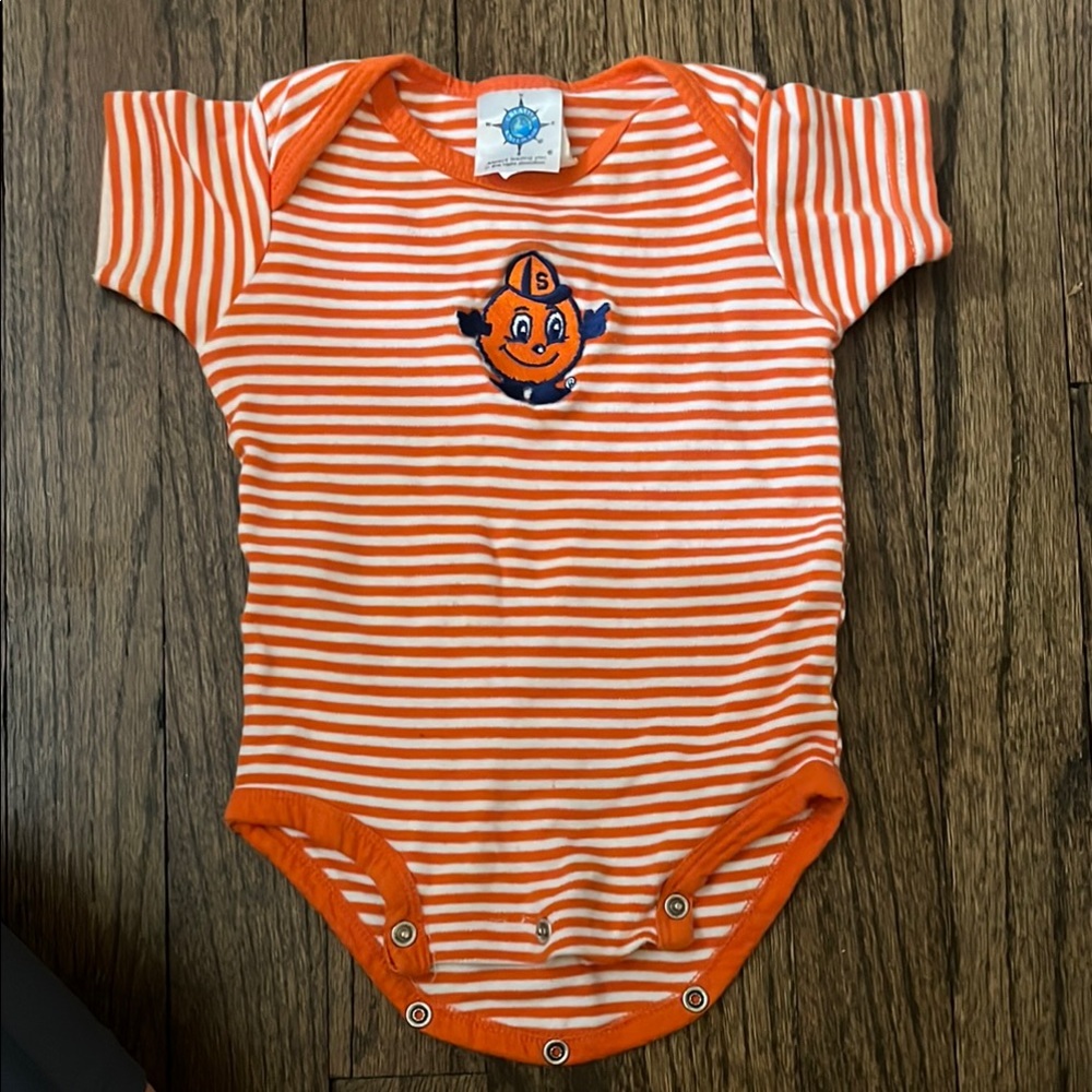 Syracuse Orange Striped  Onsie infant Chad